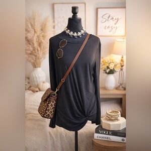 Banana Republic Black Long Sleeve Top